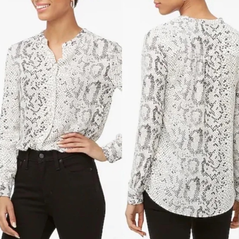 J Crew Factory Snakeskin blouse